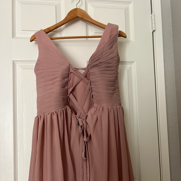 Women's V Neck Bridesmaid Dresses - Picture 7 of 11